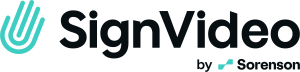 Image of SignVideo by Sorenson logo.